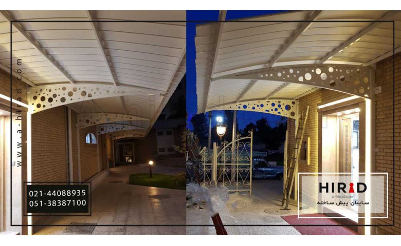 سایبان پیچ و مهره ای طرح نگین تک پایه لیزری شده هتل شرکت نفت